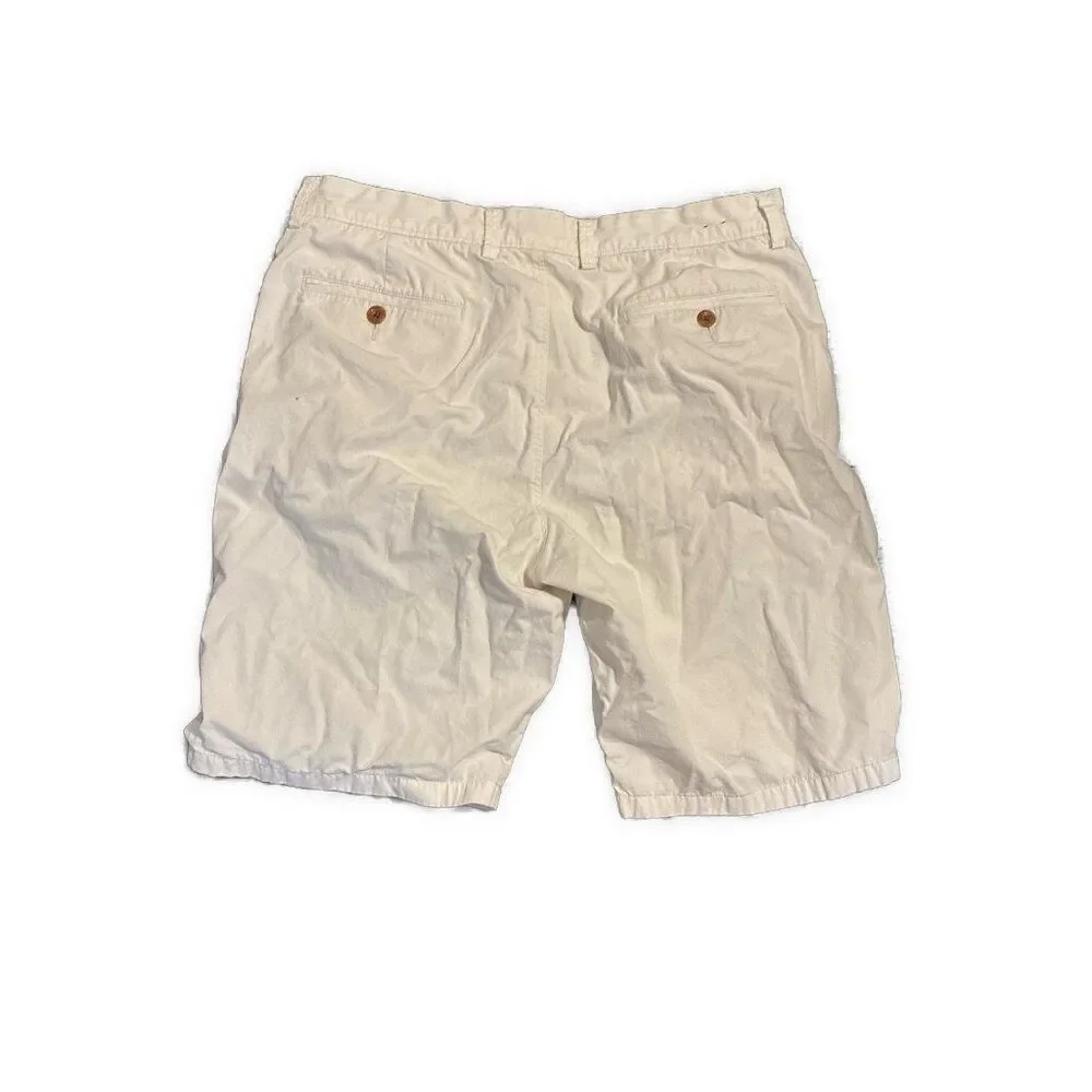 J Crew Club Solid White Bermuda Shorts 10 33” Waist 10.5 Length